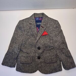 Baker by Ted Baker Gray Tweed Blazer
